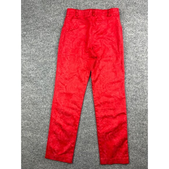 Walking Art Australia Women's 4 Red Floral Slim Leg Pull On Pants High Rise - Picture 7 of 8